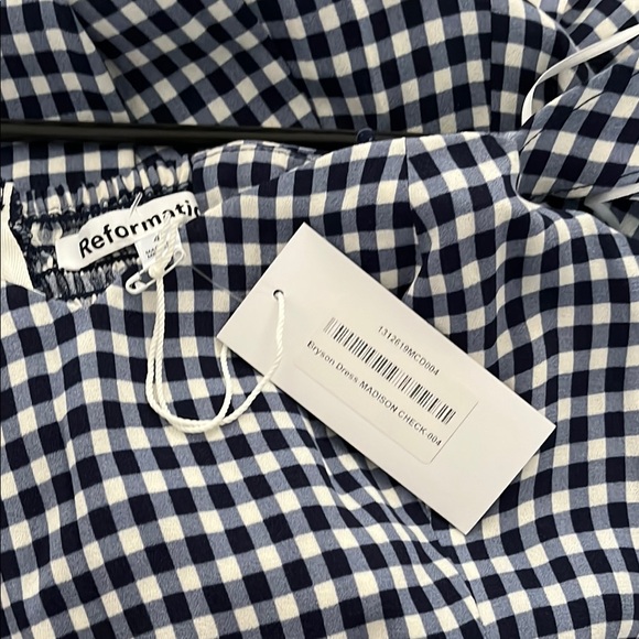 Reformation Bryson Dress in Madison Check Size 4 - Picture 9 of 9